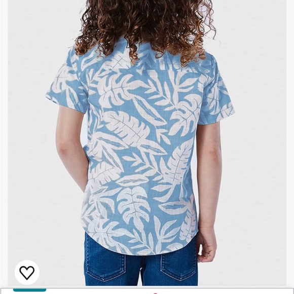 BOY’S SZ 12 TROPICAL HAWAIIAN SHIRT. NIB BUTTON UP SHIRT. #200 - Picture 2 of 2